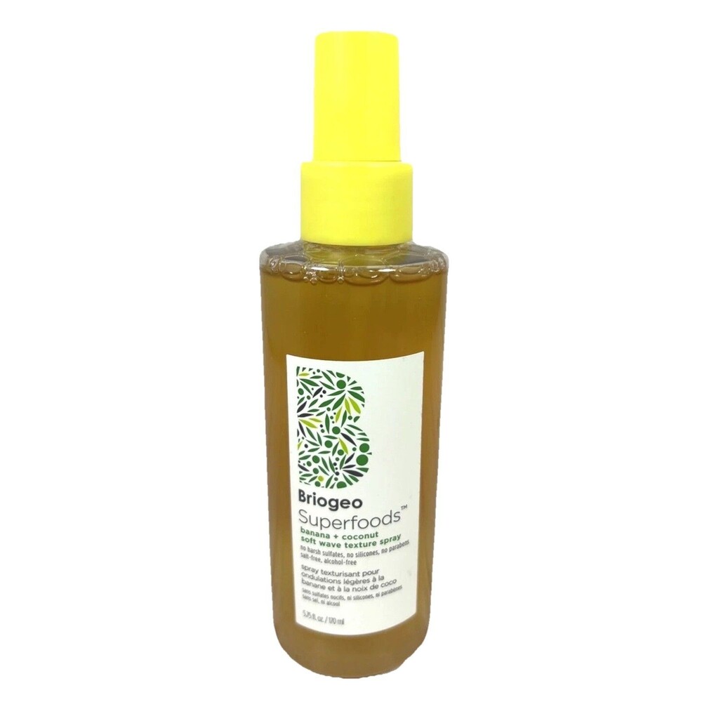 New Briogeo Superfoods Banana Coconut Soft Waves Textured Spray 5.75oz Hair